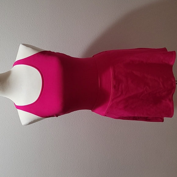 Lands' End Dresses & Skirts - LANDS END BRIGHT NEON PINK BARBIECORE ACTIVEWEAR MINI SKIRT SET SZ 12 TOP SZ 8